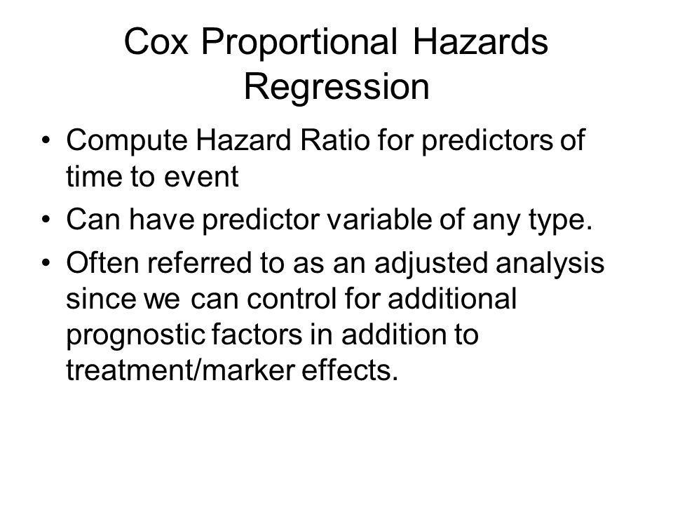 Cox Proportional Hazards Regression