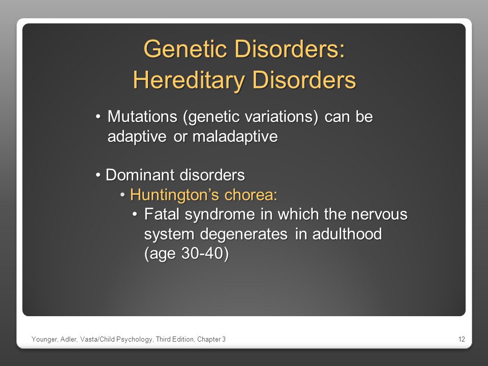 Genetic Disorders: Hereditary Disorders