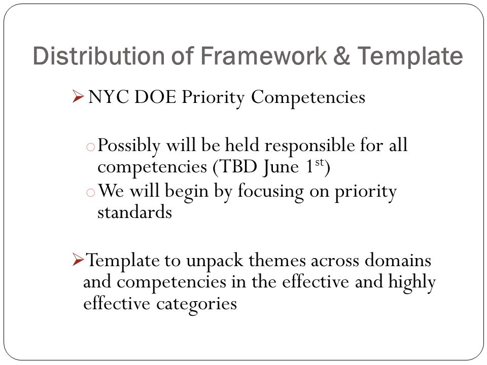Distribution of Framework & Template