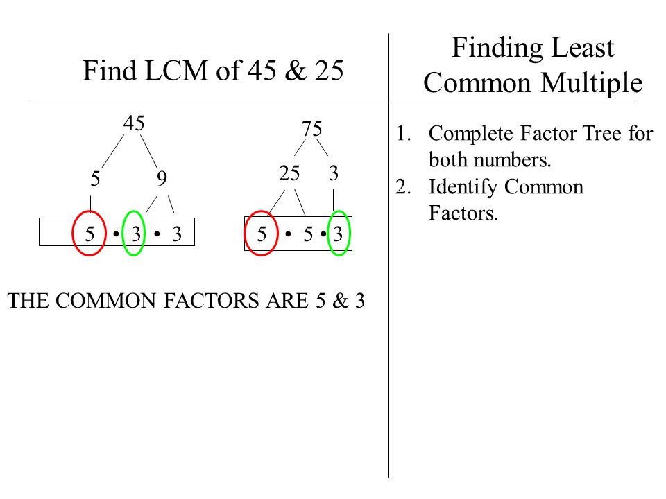 Finding Least Common Multiple