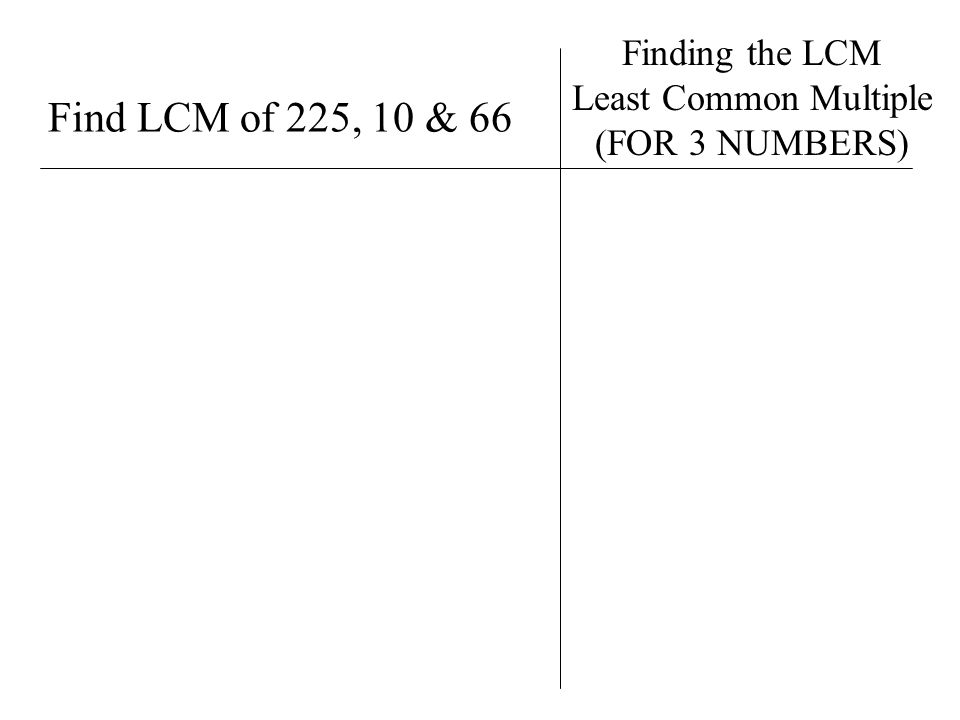 Finding the LCM Least Common Multiple (FOR 3 NUMBERS)