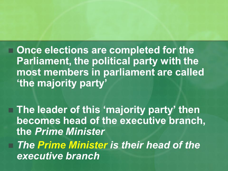 Once elections are completed for the Parliament, the political party with the most members in parliament are called ‘the majority party’