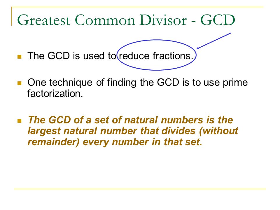 Greatest Common Divisor - GCD