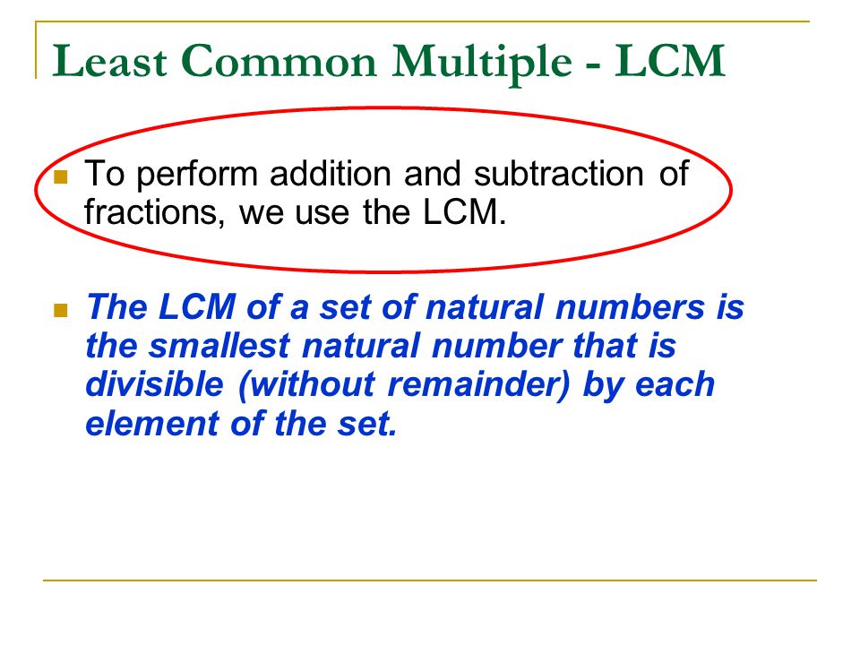 Least Common Multiple - LCM