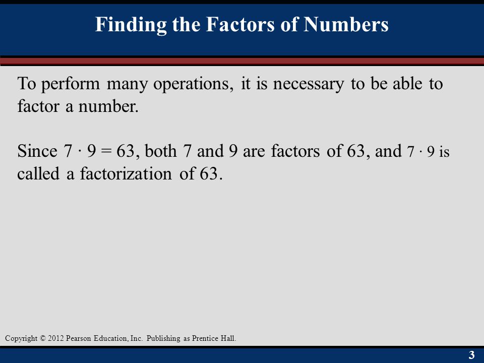 Finding the Factors of Numbers