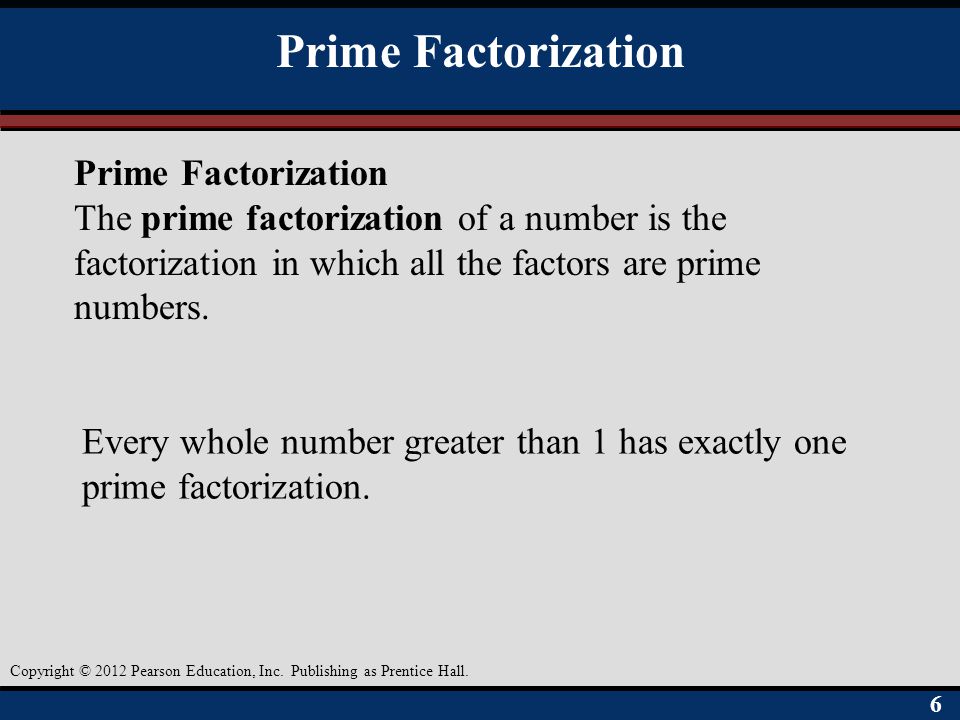 Prime Factorization Prime Factorization