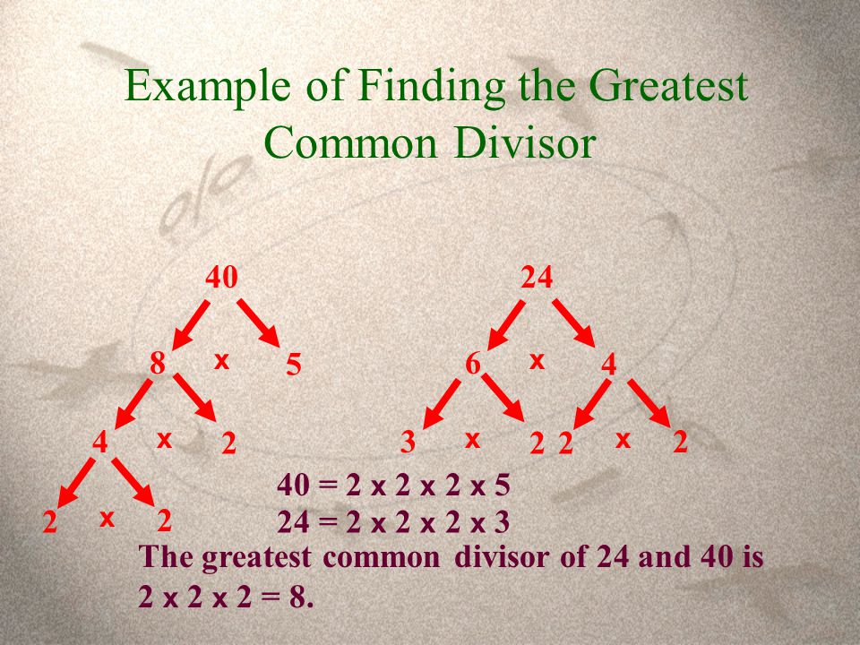 Example of Finding the Greatest Common Divisor