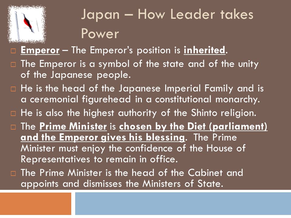 Japan – How Leader takes Power