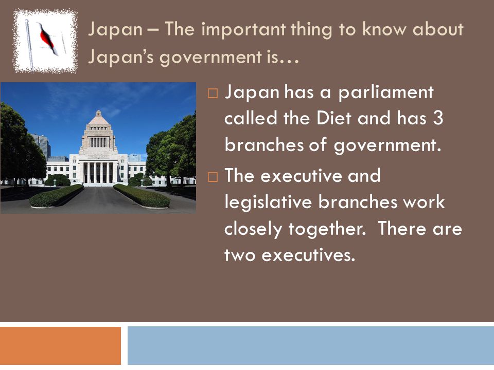 Japan – The important thing to know about Japan’s government is…