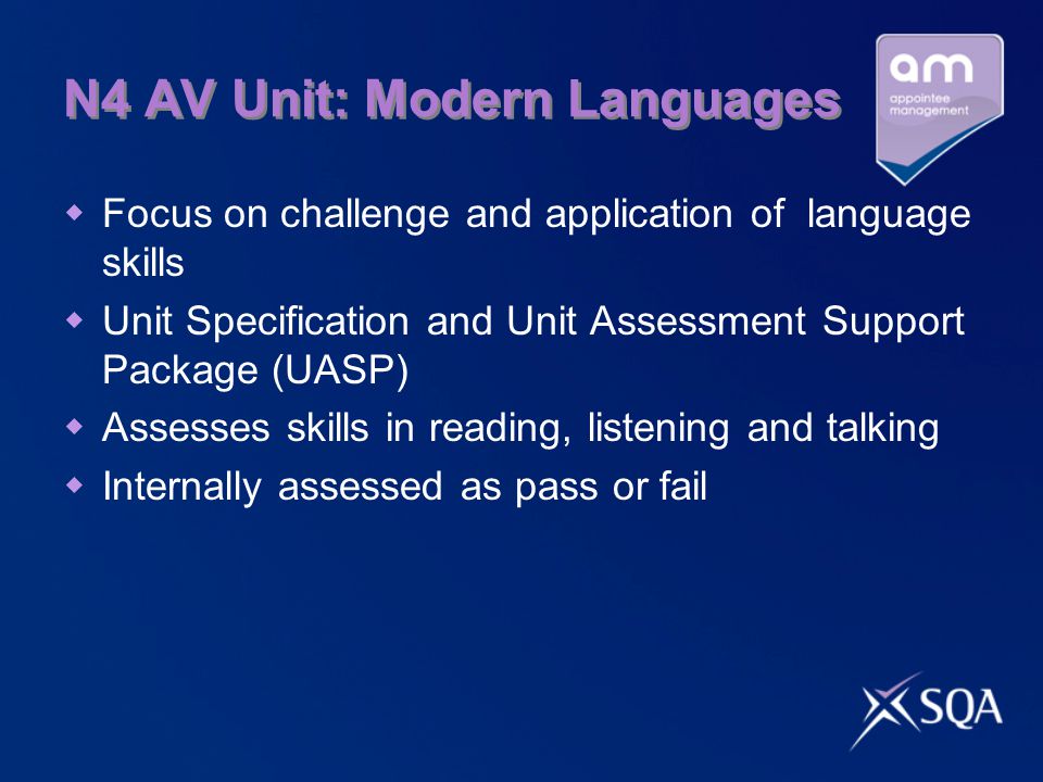 N4 AV Unit: Modern Languages