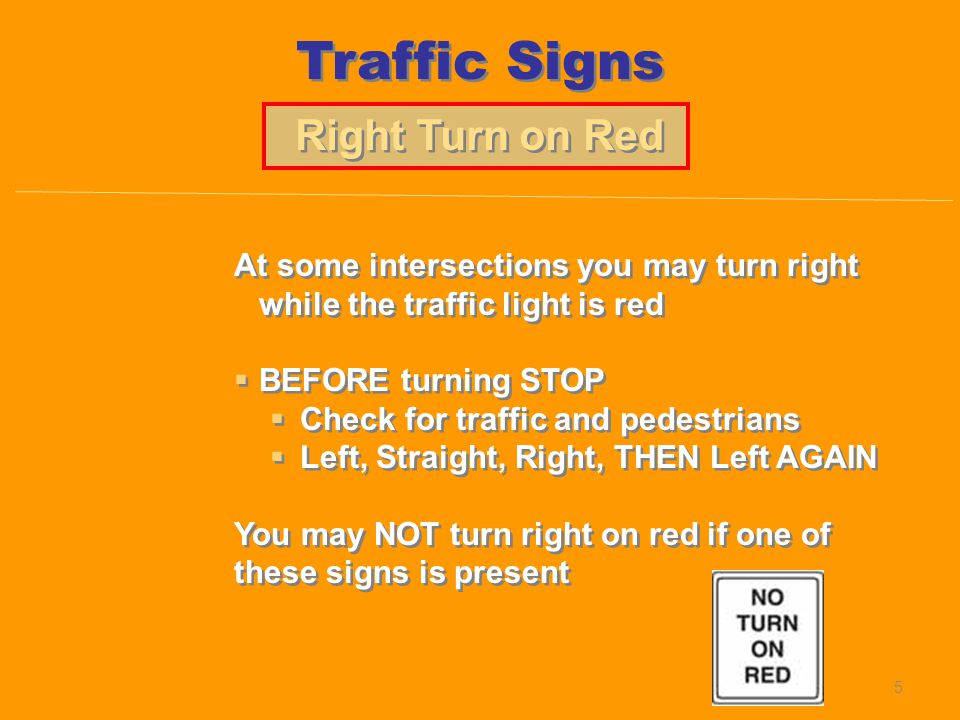 Traffic Signs Right Turn on Red