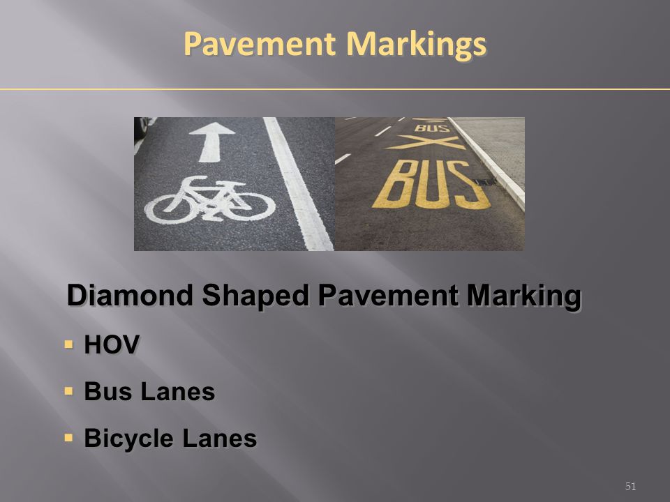 Diamond Shaped Pavement Marking
