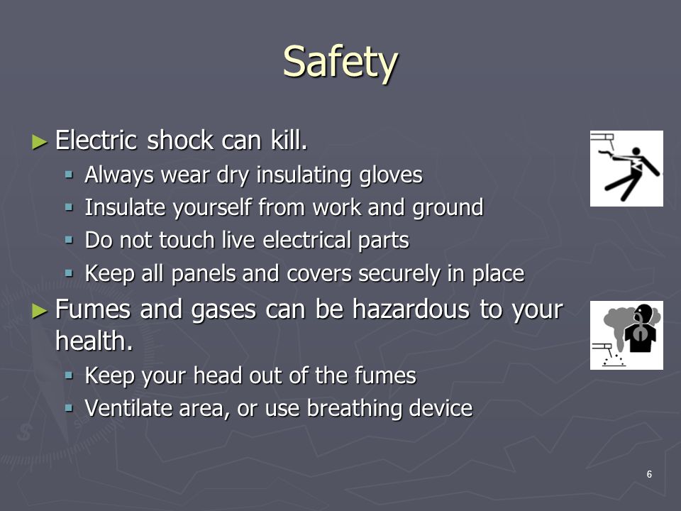 Safety Electric shock can kill.