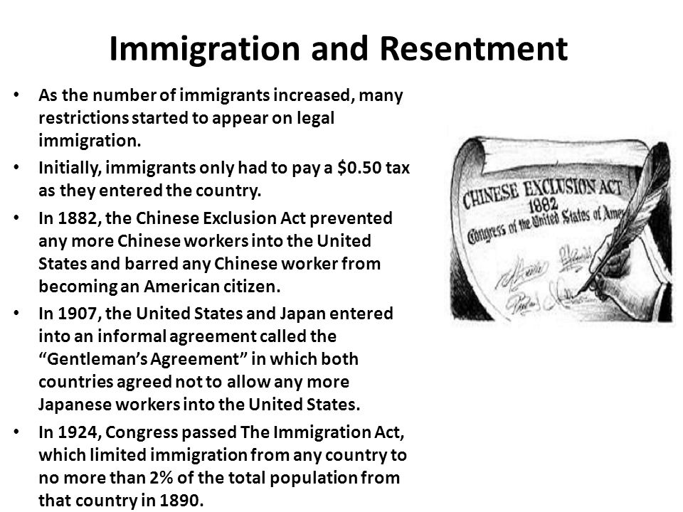 Immigration and Resentment