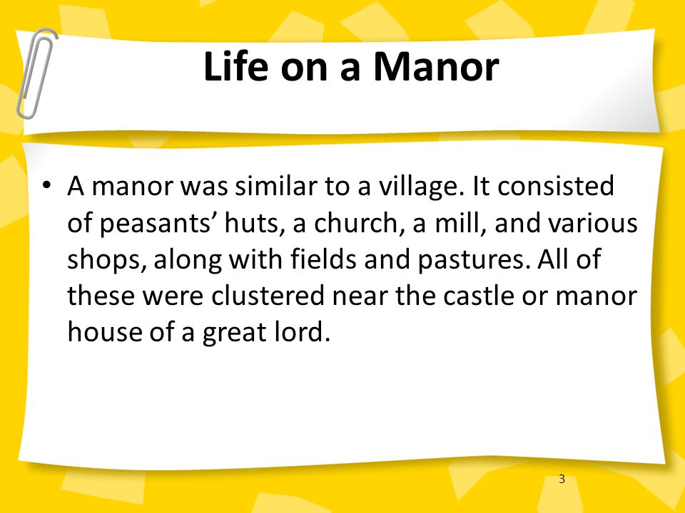 Life on a Manor