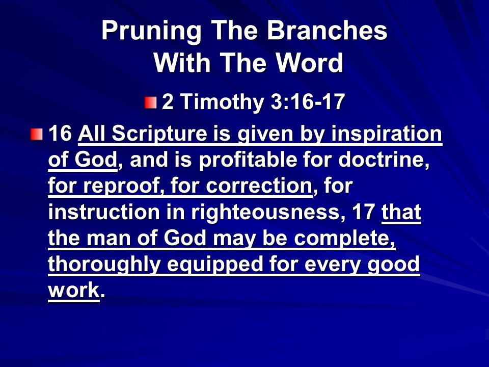 Pruning The Branches With The Word