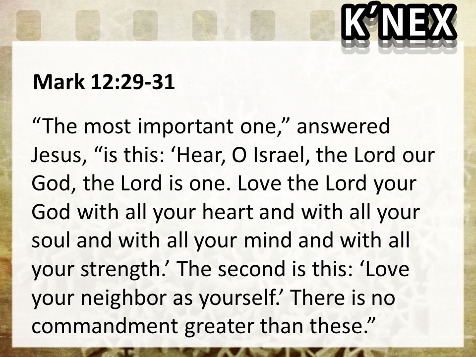 Mark 12:29-31