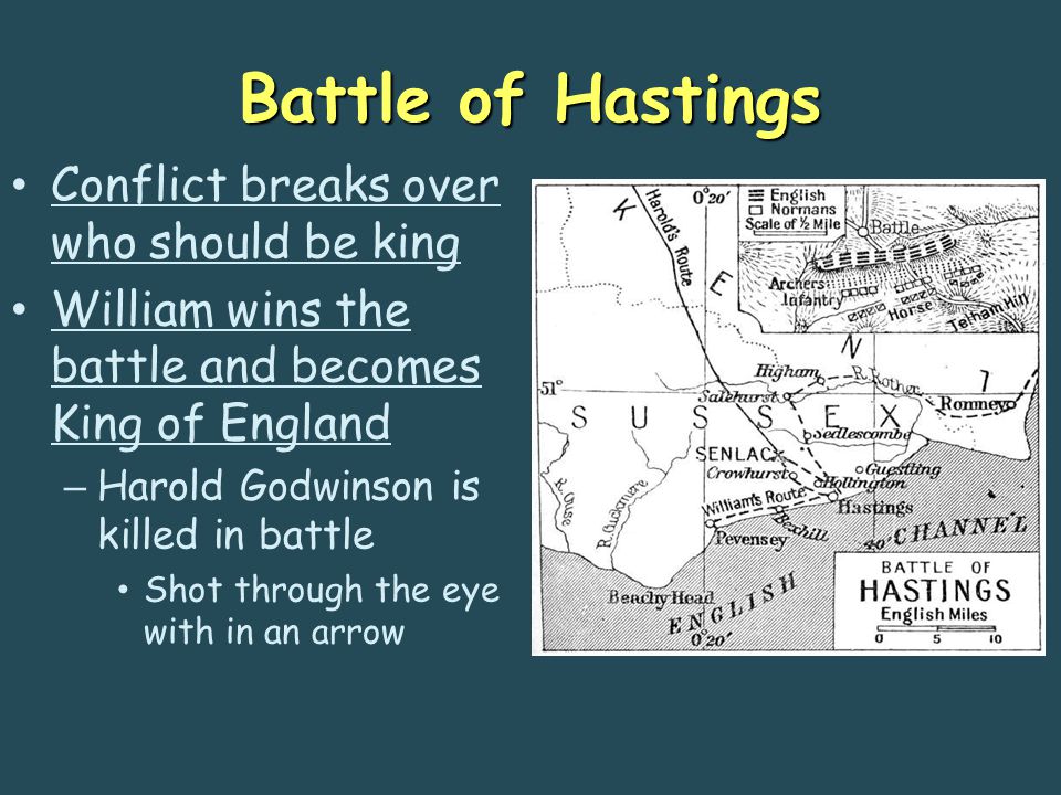 Battle of Hastings Conflict breaks over who should be king