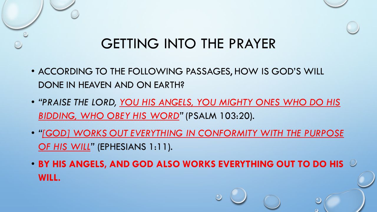 Getting Into the Prayer