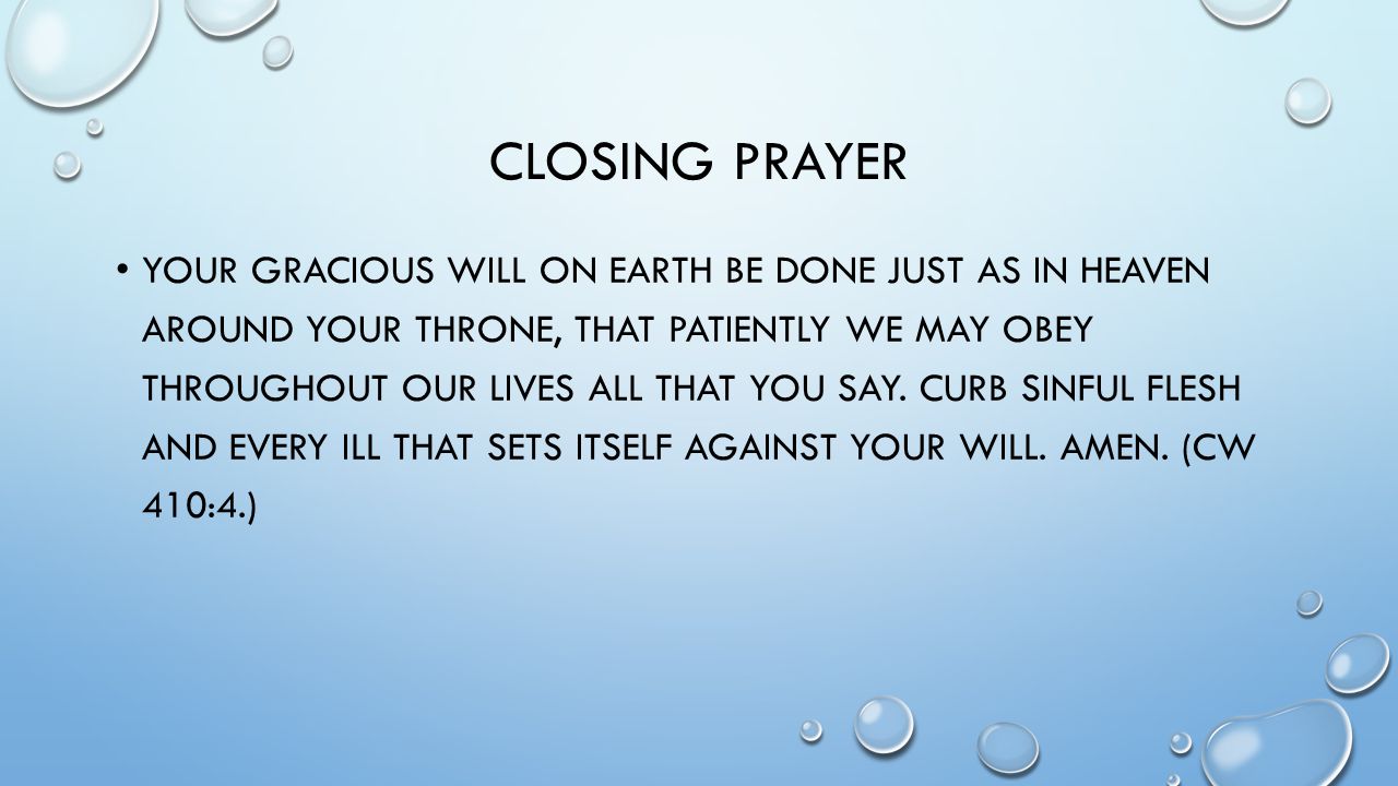 Closing Prayer