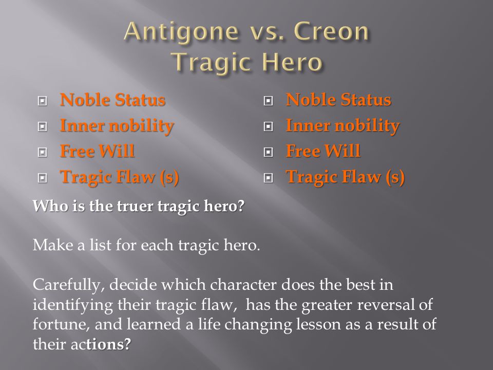 why is creon a tragic hero