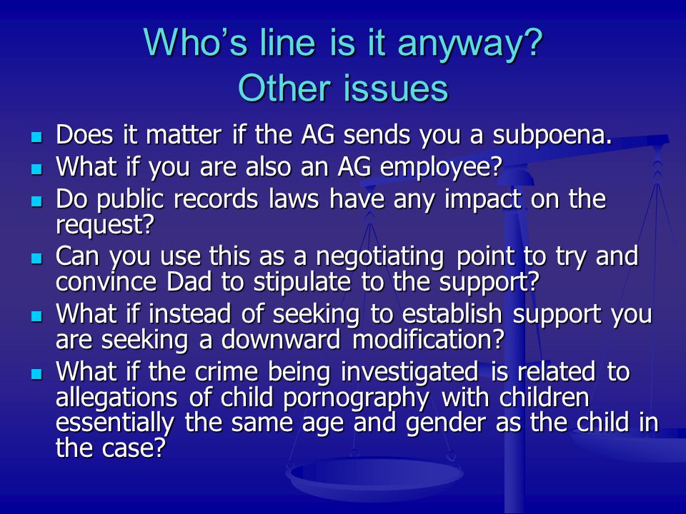 Who’s line is it anyway Other issues