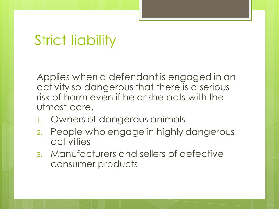 Strict liability
