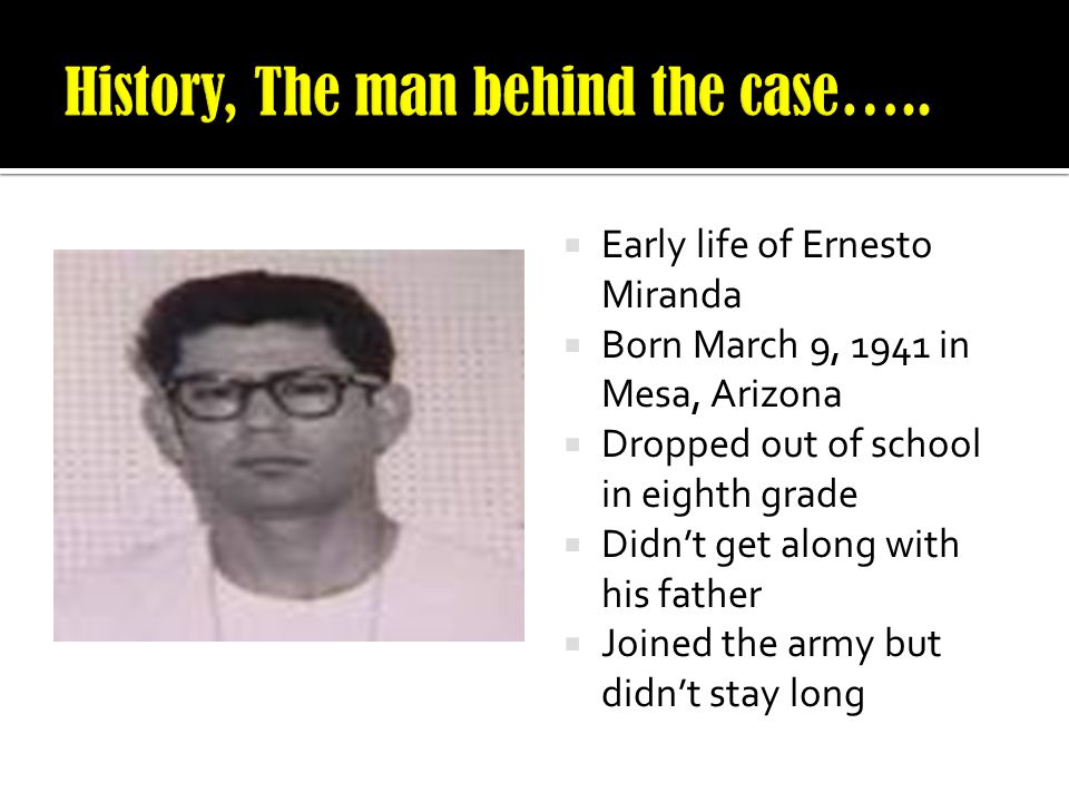 History, The man behind the case…..