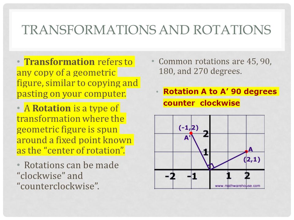 Goal To Rotate A Figure Around A Central Point Ppt Video Online