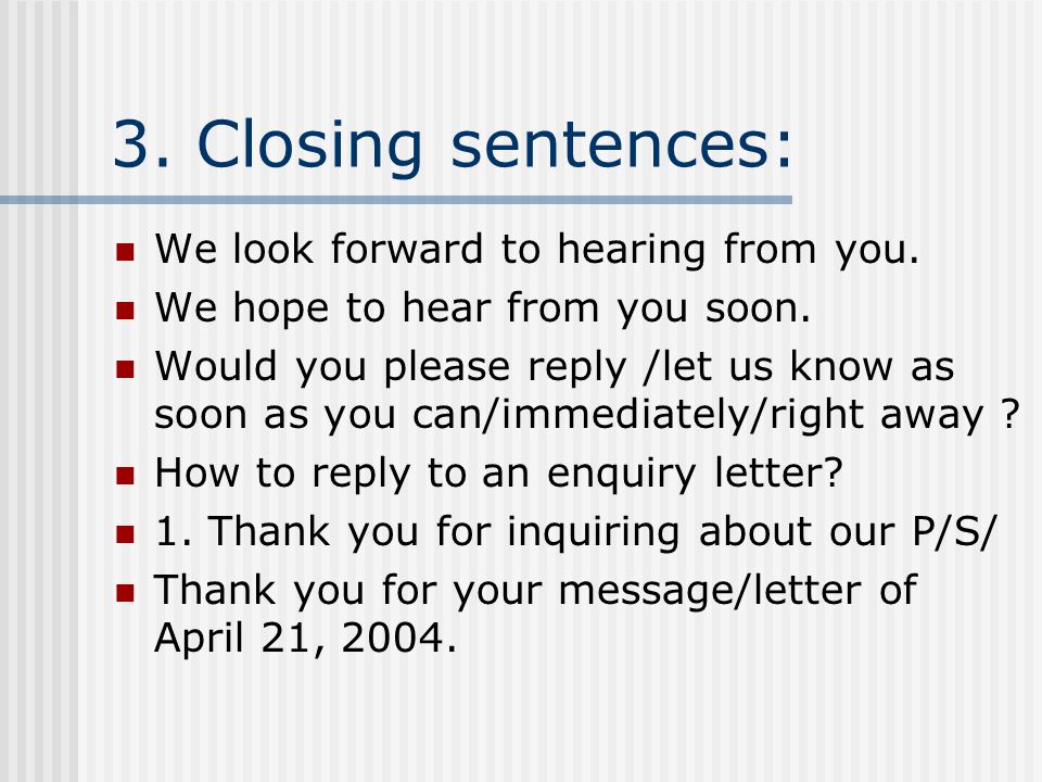 Chapter 7 Enquiries An Enquiry Also Spelt Inquiry Letter Asks For Information About A Product Service Etc In Business Inquiry Letters Are Often Ppt Video Online Download Chapter 7 Enquiries An Enquiry Also Spelt Inquiry Letter Asks For Information About A Product Service Etc In Business Inquiry Letters Are Often Ppt Video Online Download