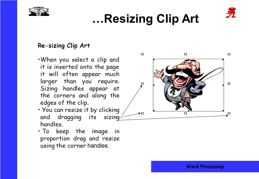 …Resizing Clip Art Re-sizing Clip Art