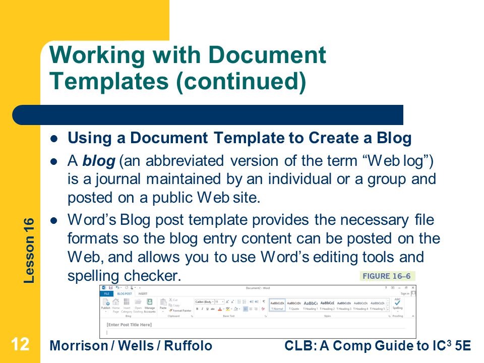 Working with Document Templates (continued)