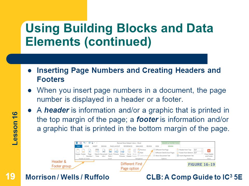 Using Building Blocks and Data Elements (continued)