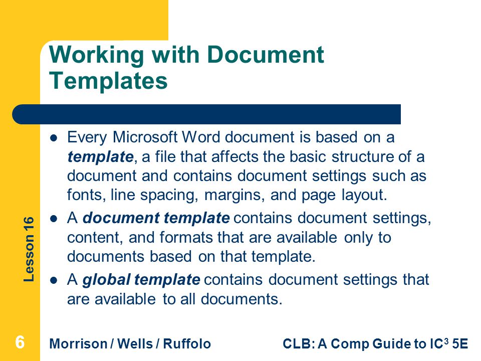 Working with Document Templates