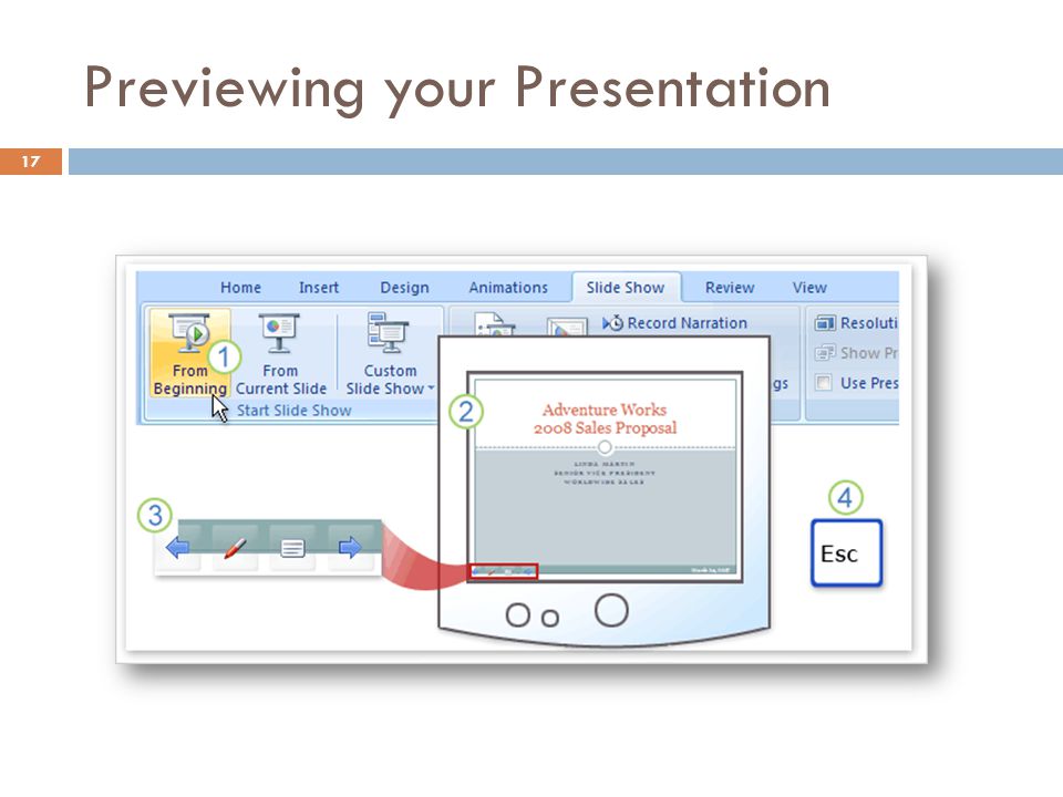 Previewing your Presentation