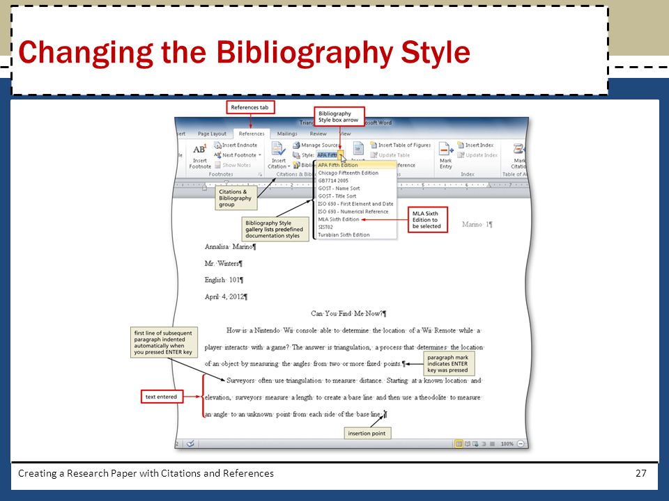 Changing the Bibliography Style