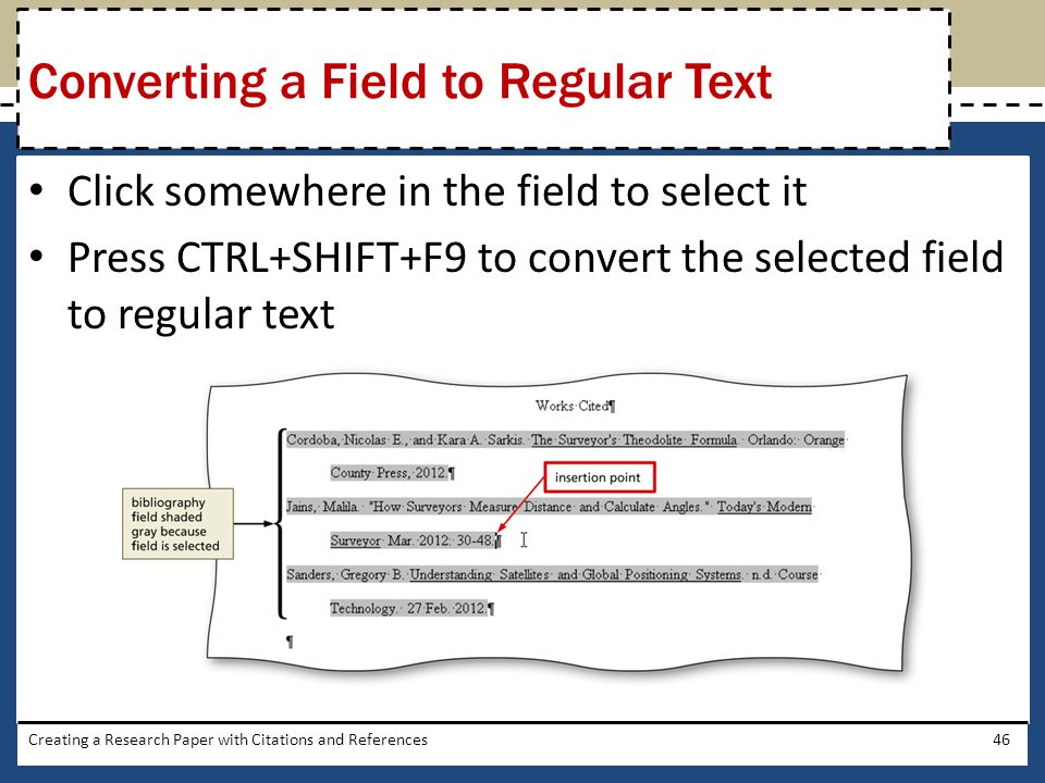 Converting a Field to Regular Text