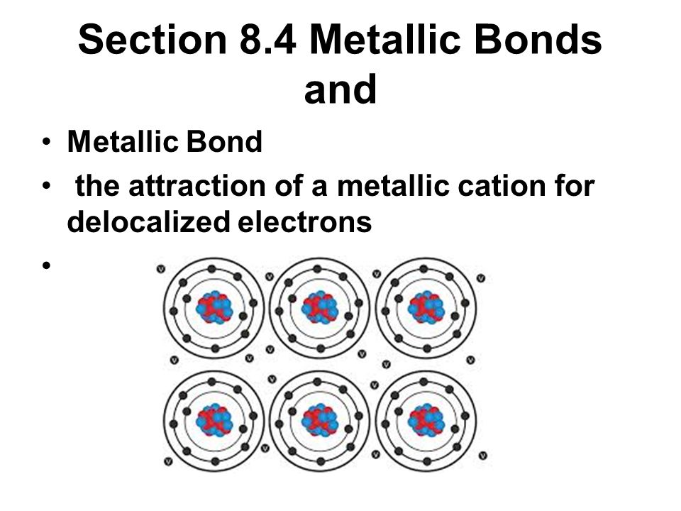 Section 8.4 Metallic Bonds and