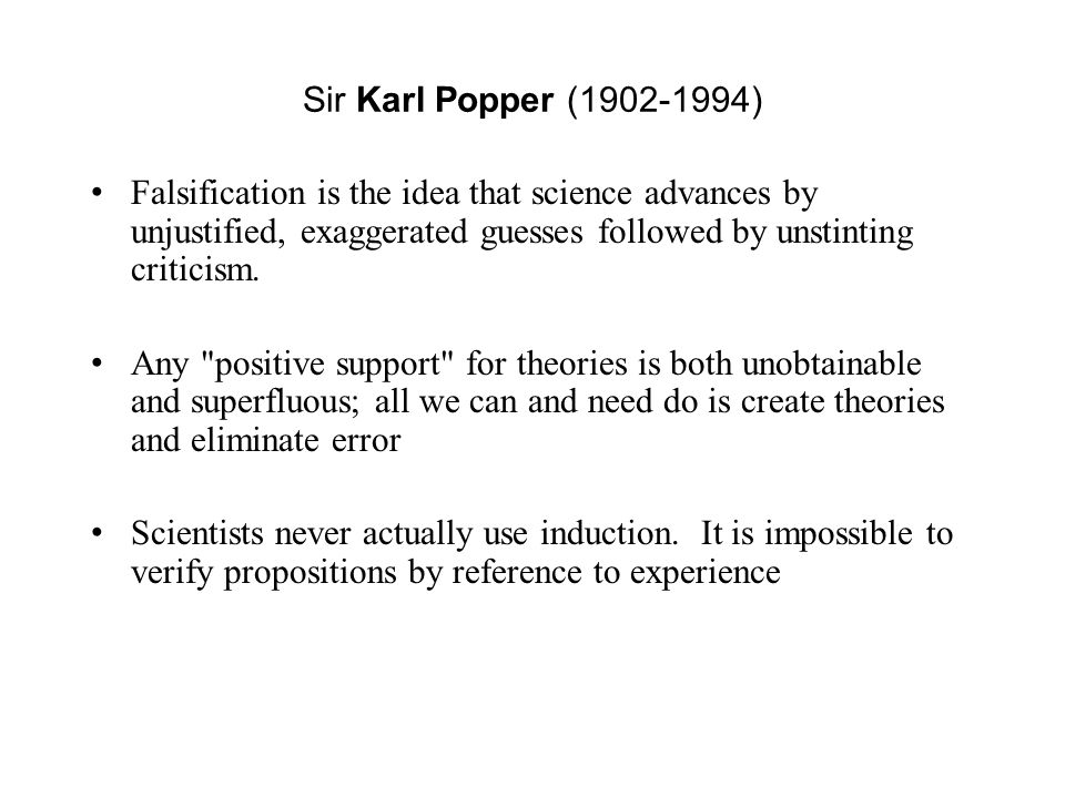 Karl Popper Popper replaces induction with falsification - ppt video online  download