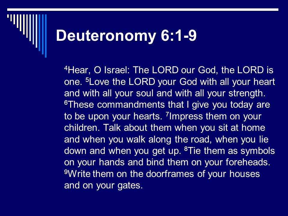 Deuteronomy 6:1-9