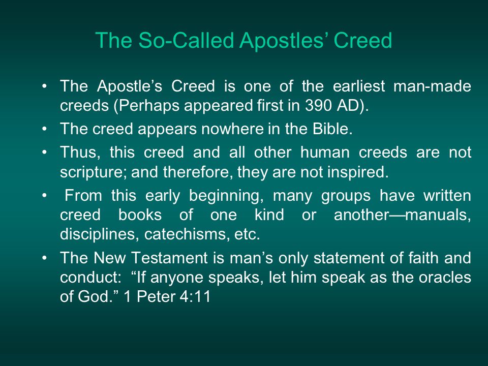 The So-Called Apostles’ Creed
