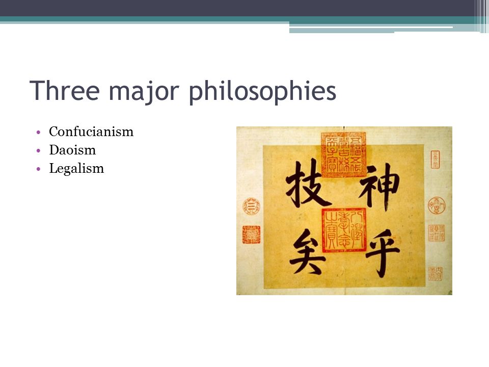 Three major philosophies