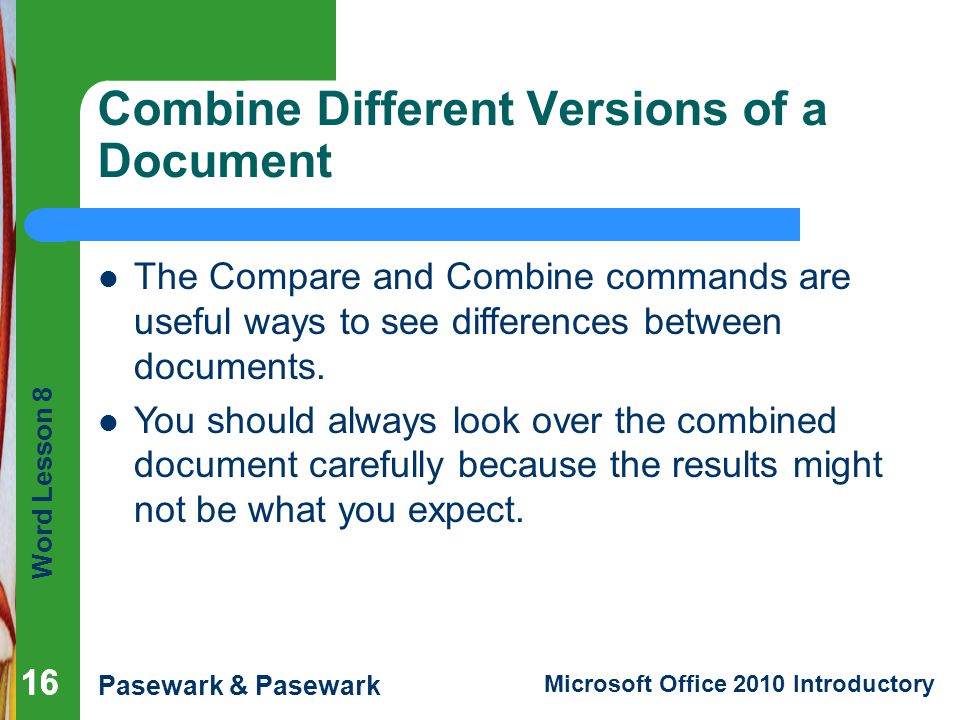 Combine Different Versions of a Document