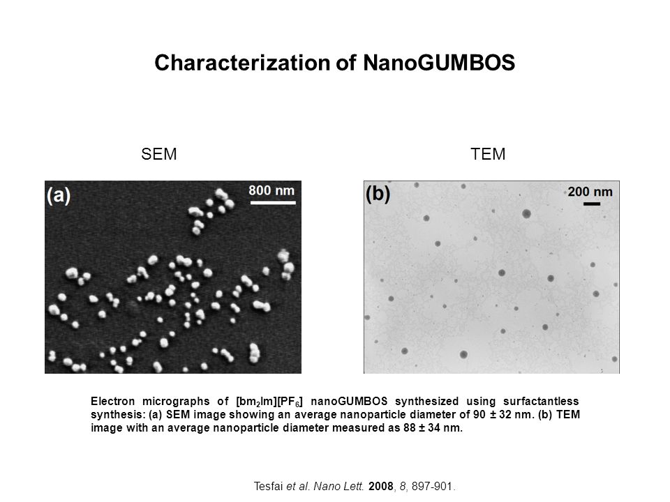 Characterization of NanoGUMBOS