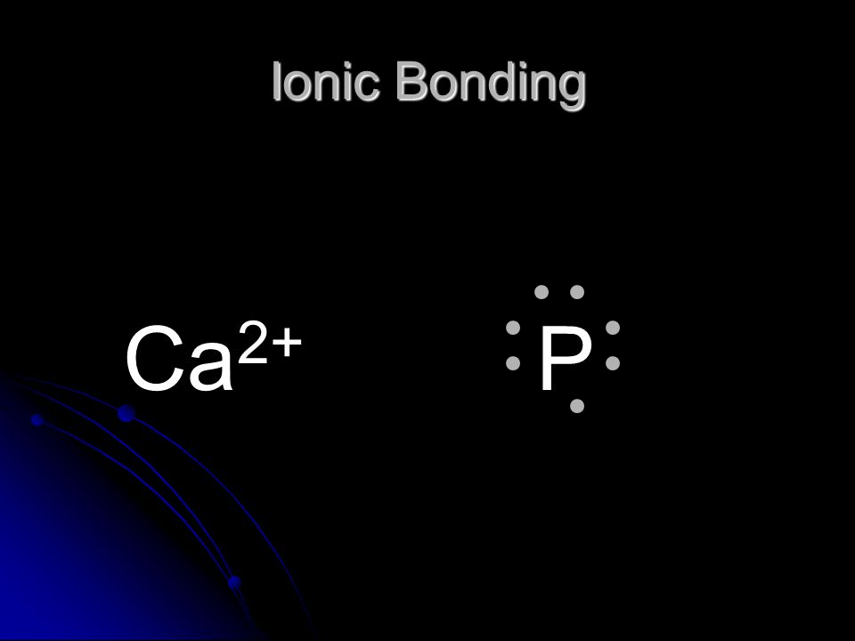 Ionic Bonding Ca2+ P