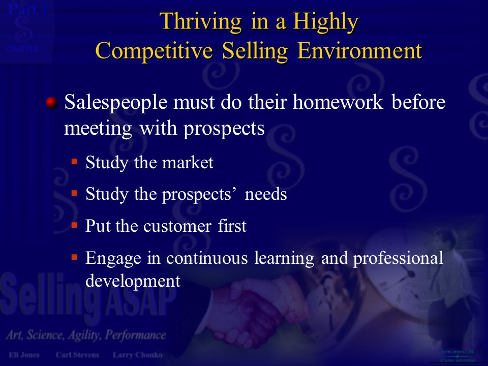 Thriving in a Highly Competitive Selling Environment