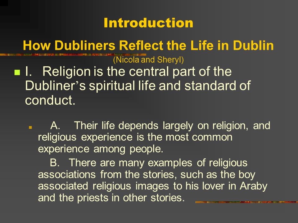 religion in dubliners