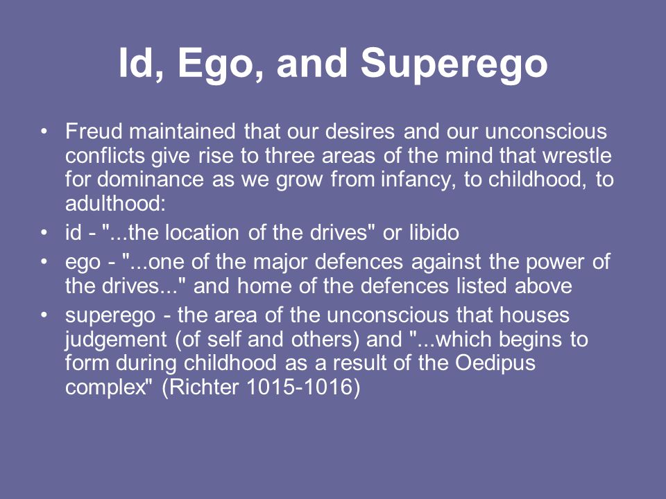 Id, Ego, and Superego