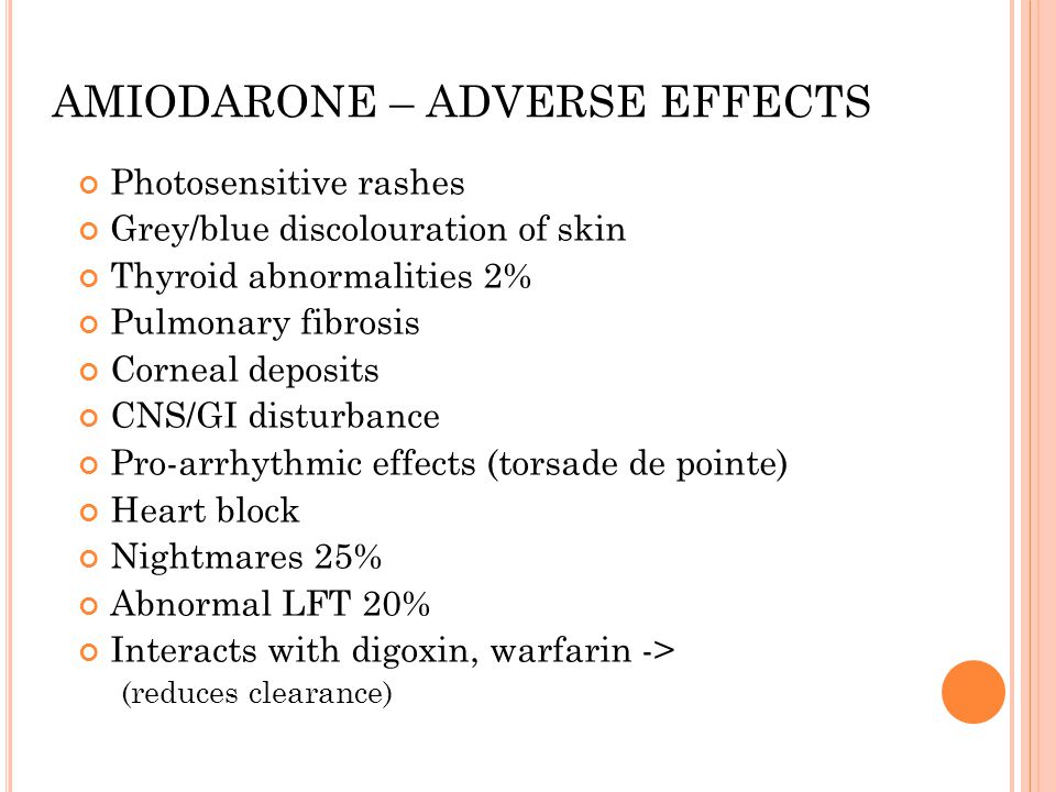 amiodarone side effects