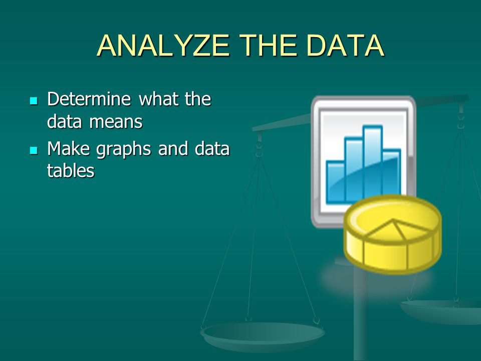 ANALYZE THE DATA Determine what the data means